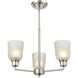 Amberle 3 Light 19.5 inch Brushed Nickel Chandelier Ceiling Light